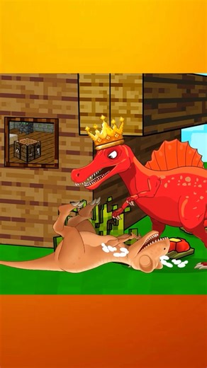 Loser Rexy Kidnapped by Winner😂💩👑#animation #dinosaur #funny #shorts #cartoon #dinosaur