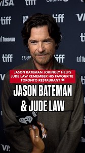 @jasonbateman and Jude Law tell @azaleazoe their favourite #toronto restaurant at the world premiere of #blackrabbit 🍽️🍝 #jasonbateman #judelaw #tiff 📷 : @sottosotto | iHeartRadio Canada