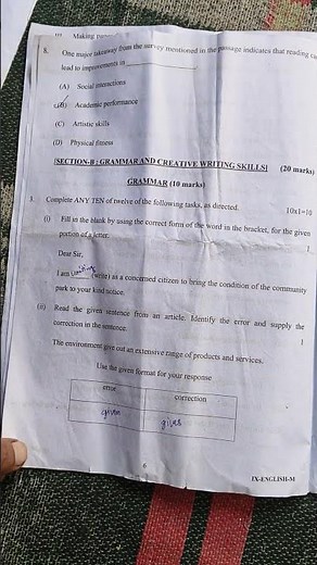 Class 9 English Midterm Question Paper 2025 / English midterm exam paper solution 27/9/2025 class 9