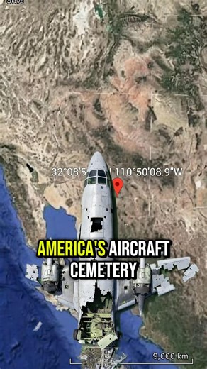 America’s Aircraft Cemetery on Google Earth ✈️ #hiddenlocation #cemetery
