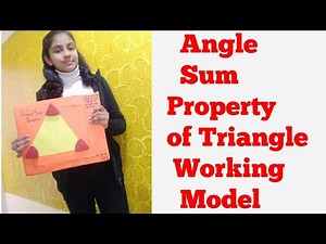 Angle Sum Property Of Triangle Working Model |MATHS| #the_craft_room #working_model #maths