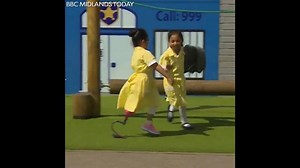 Adorable 7-year-old debuts her new prosthetic at school