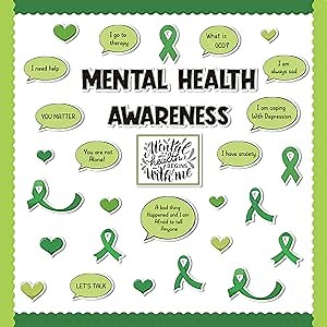 Mental Health Bulletin Board - 71Pcs Motivational Bulletin Board Classroom Decoration Mental Health Awareness Inspirational Positive Sayings Cutout for School Office Classroom Wall Door Decor
