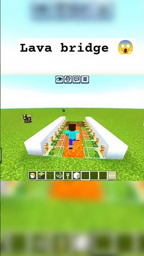 🔥 Minecraft: I Built an AUTOMATIC LAVA BRIDGE! ⚙️😱 #minecraft