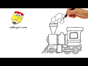 Como dibujar un tren fácil paso a paso: Emojis Whatsapp | How to draw a train