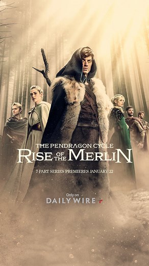 61K views · 120 reactions | Official trailer for The Pendragon Cycle: Rise of the Merlin ⚔️ Before Camelot, before the crown, one man’s conversion ignites a civilization’s rebirth. Premiering exclusively on DailyWire+ January 22, 2026. Link in bio to join. | Daily Wire | Facebook