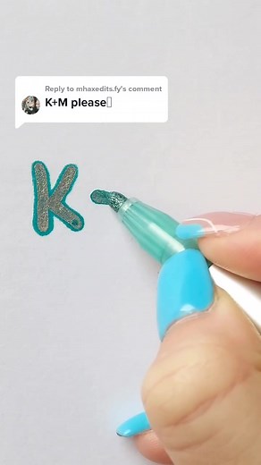 Creative Glowing Pen Art of Love: K and M Drawing Compilation