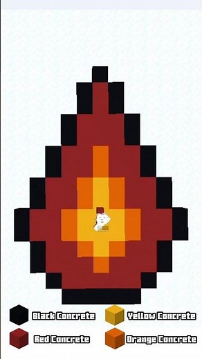 Fire - Minecraft Pixel Art #shorts #minecraft #pixelart