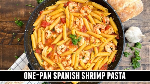 Spanish Shrimp & Saffron Pasta — Easy One-Pan 20-Minute Recipe