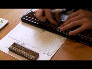 Abacus Division by an Expert from Japan