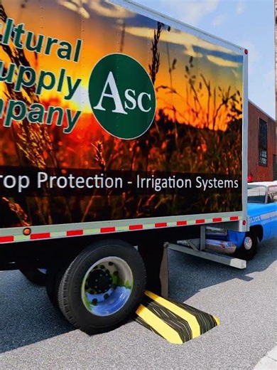 Truck vs speed bump easily but their loads are heavy #578 #zhiengameplay #beamngdrive #speedbumps