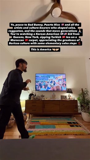 Jaeki Cho on Instagram: "@badbunnypr halftime show…what stood out most? 🇵🇷 Yo, growing up in Queens—Jackson Heights, Elmhurst, Woodside, Corona, Flushing—in the late 90s and 2000s meant being surrounded by reggaeton. Daddy Yankee, Tego Calderón, Don Omar, RKM y Ken-Y, Wisin & Yandel…their anthems were inescapable. Puerto Rican salsa hit me later through Big Pun samples, but I really fell in love after visiting Cali, Colombia 🇨🇴 in 2022. From Grupo Niche to Héctor Lavoe, Willie Colón, Tito Pu