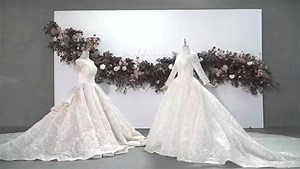 Mermaid Bowknot Wedding Dress With Beaded Sequins and Strap See-Through Wedding Dress Rsm231003