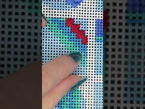 Needlepoint Tutorial - How to Compensate Decorative Stitches
