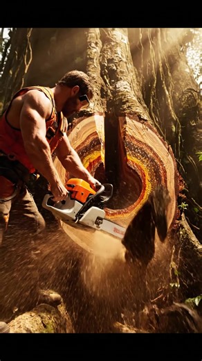 Have you ever seen what happens when a tree splits open? #chainsaw #chainsawman #woodart #woodworker #woodwork #reels #snake | Williams ChainSaw