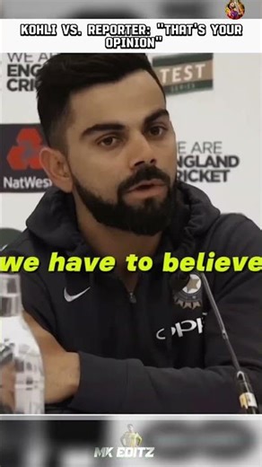 Virat Kohli SHUTS DOWN Reporter: "That's Your Opinion" 🔥 #viral #viratkohli #shorts