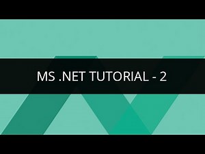 C# (C-sharp) Tutorial | MS .Net Tutorial - 2 | MS .Net Tutorial for Beginners - 2 | Edureka
