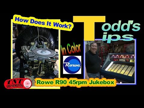 #1281 ROWE 45rpm JUKEBOX R90 & How Mechanism Works! Todd's TIPS! TNT Amusements