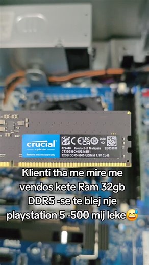 Innova System Computers on Instagram: "Montuam nje ram 32gb DDR5 per kompjuter per nje Inxhinier Arkitekture🎯 💻 Rregullo dhe Përmirëso Laptopin & Kompjuterin Tënd Sot! ❌ Ngrohje e tepërt? ❌ Ngadalësim i sistemit? ❌ Probleme me ndezjen apo baterinë? Ne ofrojmë riparim dhe mirëmbajtje profesionale për të gjitha markat dhe modelet e laptopëve: Dell, HP, Lenovo, Acer, Asus, Toshiba, Sony Vaio, IBM dhe më shumë! ✅ Pastrim profesional çdo 6 muaj për jetëgjatësi më të madhe ✅ Zëvendësim i pastës term