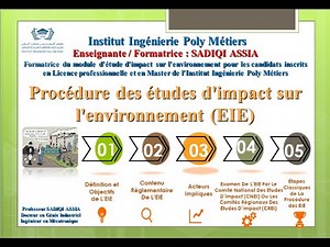 Procédure des études d'impact sur l'environnement (EIE)/Documents Requis /Lieu de dépôt δ délivrance