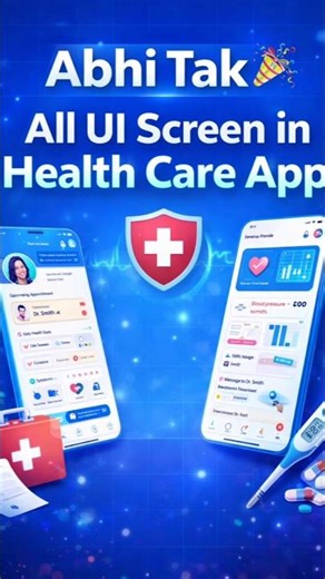 health care app all ui in single screen in flutter #flutter #music #audio #smartphone #shorts