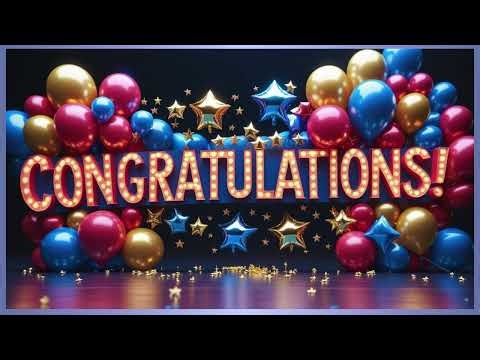 Congratulations Screensaver / 4K / Wallpaper / Frame Art /