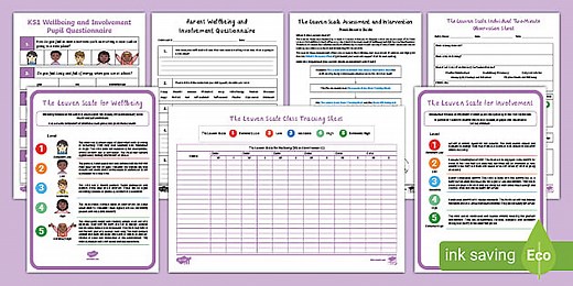 Leuven Scale KS1 Wellbeing and Involvement Assessment Pack