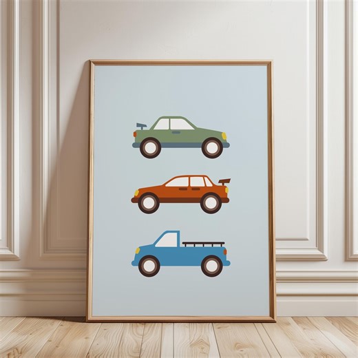 Transportation Wall Art Kids Room Cars Print for Boys Nursery Vehicle Poster for Playroom Vintage Decor Digital Download - Etsy