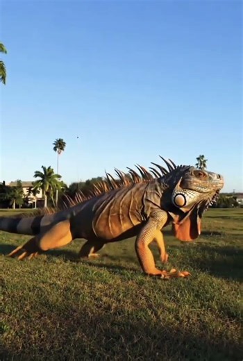 “Color-Changing Giant Iguana in Action | Nature’s Living Masterpiece”