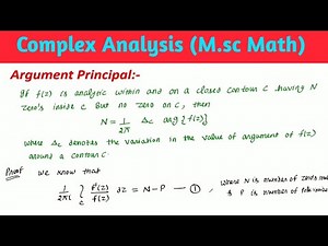 L-33 Argument Principal In Complex Analysis Math | Math by Sachin sir