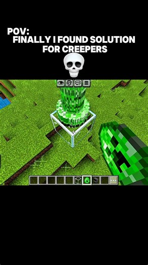 🔥 Creeper Problem SOLVED in Seconds! 💥 | Minecraft Genius Trick 😱 #minecraft #minecraftbuild
