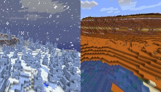 Ranking coldest to warmest Minecraft biomes