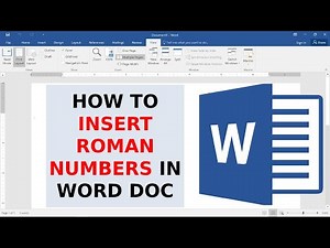 How To Put Roman Numbers in Word