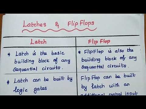Difference between Latches and FlipFlops - Comparison