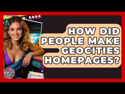 How Did People Make Geocities Homepages? - I'm a 90s Baby