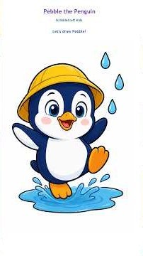 Pebble the Penguin Comes to Life! | Cute Drawing Reveal #Shorts