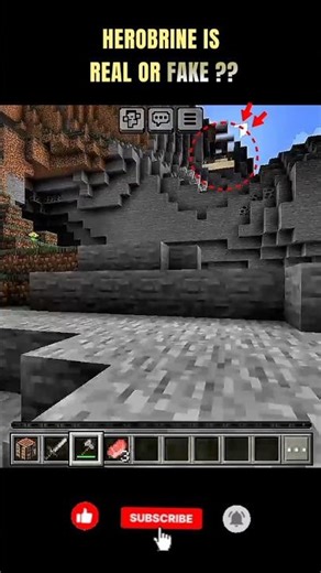 Herobrine Is Real or Fake? 🤔 | Minecraft Mystery #shorts