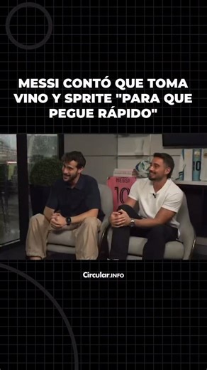 ¿CUÁL ES EL PERMITIDO DE MESSI PARA TOMAR? 👀 ⭕ Hoy Messi estuvo en “Nadie Dice Nada” y habló de muchas cosas pero dejó un momentazo que ya se hizo viral 😂 ⭕ Ochiatto y Leuco le preguntaron qué le gustaba tomar y su respuesta fue: “Me gusta el vino” y remató “vino y sprite para que pegue rápido” 🤭 📹: Luzu | Circular.INFO