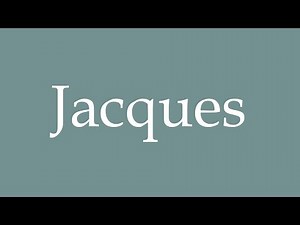 How to pronounce ''Jacques'' correctly in French
