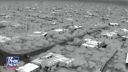 EYE IN THE SKY: Night drone shows people gathered in an area near law enforcement activity connected to the Nancy Guthrie case | Fox News