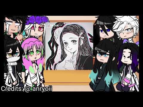 Hashiras react to Nezuko// gacha club// Muinezu// kny// demon slayer//