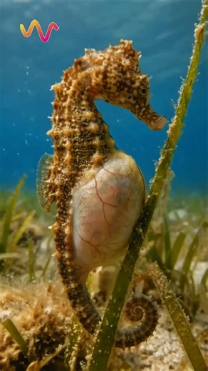 The Only Male Animal That Gives Birth #seahorse