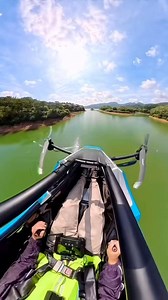 Flying our manned drone over a lake Experience the thrill from the pilot’s seat! Would you want one of these in your life? 📲 Contact us on WhatsApp to order. 🌐 www.Skytechuav.com #MannedDrone #FutureOfFlight #SkytechUAV #DroneInnovation #AerialAdventure | Skytech UAV