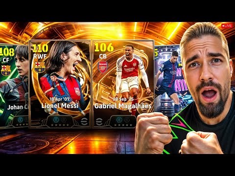 🔴 LIVE | Let's go Test ALL players Gabriel 106 Messi 110 Bruno 108 etc into Divisions🔥 eFootball