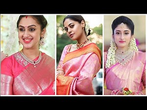 Pink Saree Jewellery Styling Ideas 2022|| Matching Jewellery for Pink Sarees 2022