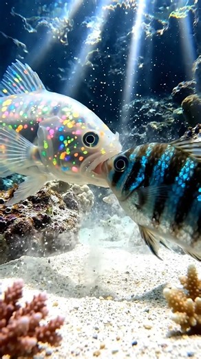Glass Charax vs. Barred Rainbowfish – Amazon Transparent Hunter! #shorts
