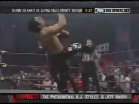 “The Alpha Male” Monty Brown vs Glenn Gilberti (Disco Inferno) (TNA IMPACT 12/10/2004)