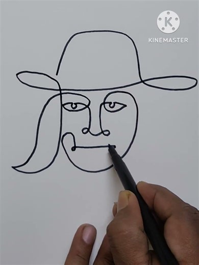 continuous One Line Drawing 😀 😍 😮 #drawing #linedrawing #quickdrawing #onelinedrawing #shorts