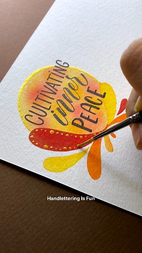 Lettering artwork!🧡 #reelsfb #calligraphy #lettering #handlettering #art #artwork #fblifestyle #explore #watercolor | handlettering.is.fun