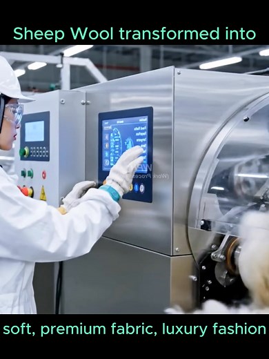 1.3K views | Sheep Wool Transformed into beautiful soft fabric used in luxury fashion #sheepwool #manufacturing #fabric #fashion #FACTORYWORKER | Manufacturing Art | Facebook